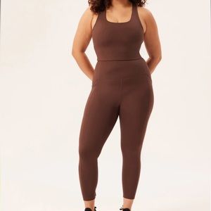 Girlfriend Collective Bra & Legging Set in Earth